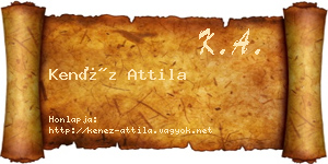 Kenéz Attila névjegykártya