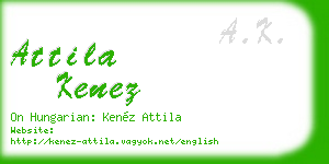 attila kenez business card